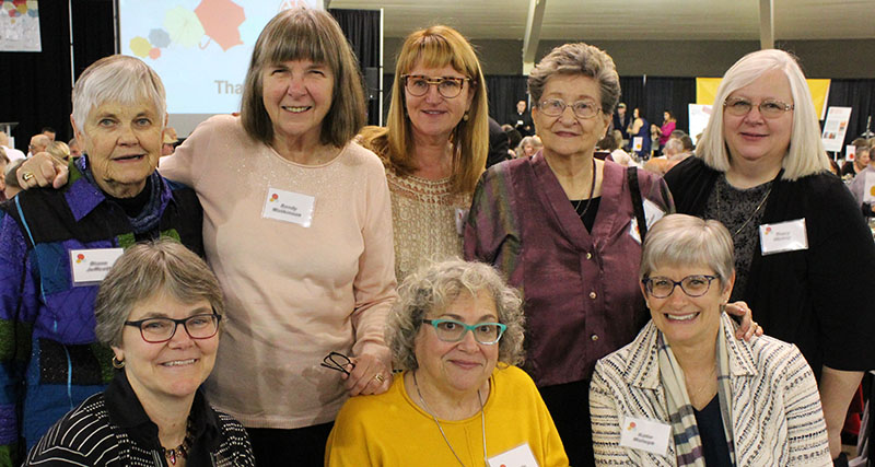 Sandy Watkinson brought her quilting friends.